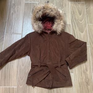 Andrew Marc Faux Fur Hooded Jacket